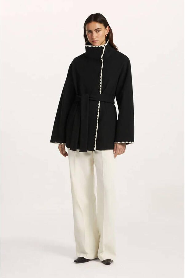 BEAUMONT Dames Jassen Aliza Short Coat Zwart - Foto 4