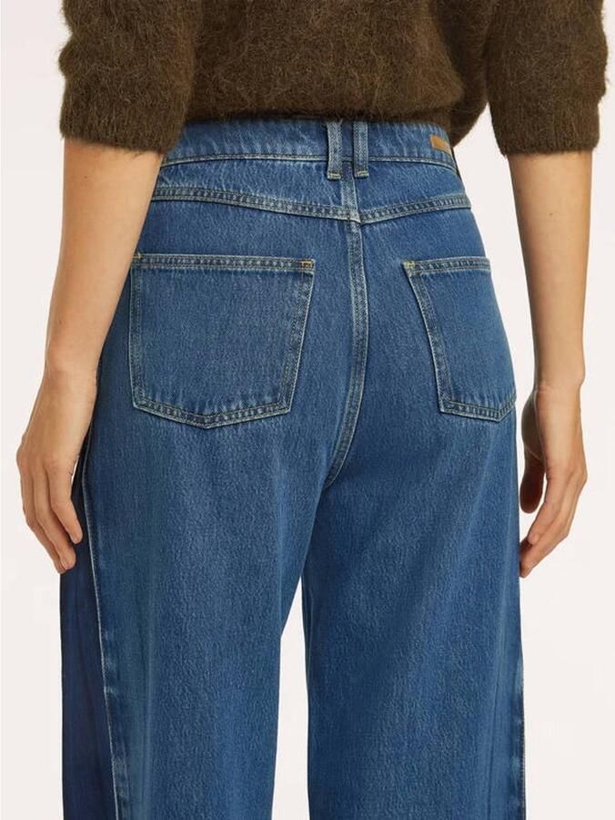 Beaumont wide leg broek medium blue denim - Foto 2
