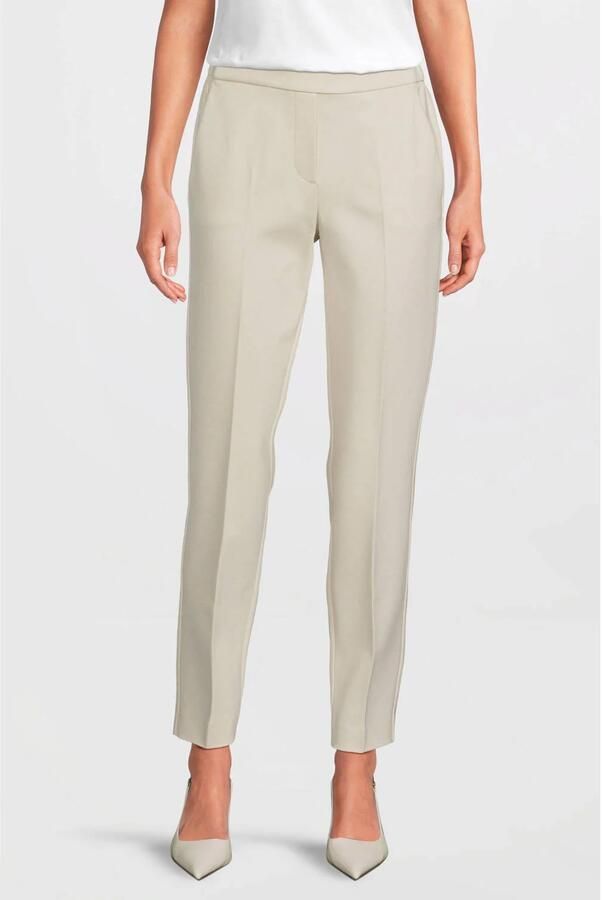 Beaumont wide leg regular waist pantalon beige - Foto 5