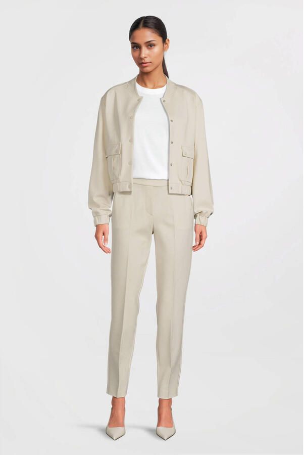 Beaumont wide leg regular waist pantalon beige - Foto 6