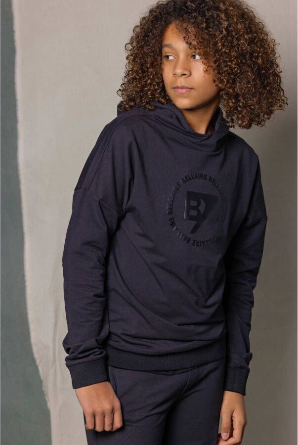 Bellaire hoodie met logo zwart Sweater Logo 134 140