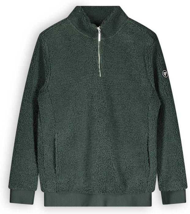 Bellaire teddy sweater groen Effen 146 152 | Sweater van