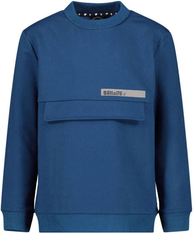 Bellaire sweater met logo blauw