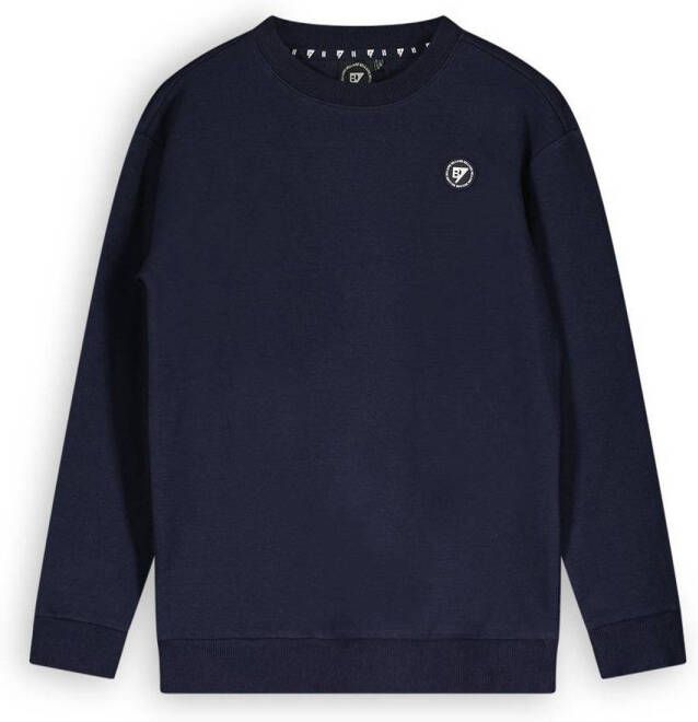 Bellaire sweater met logo donkerblauw Logo 134 140