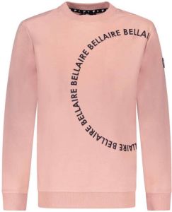 Bellaire sweater met tekst roze