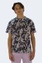 Bellaire T-shirt met all over print zwart paars Jongens Katoen Ronde hals 122 128 - Thumbnail 1