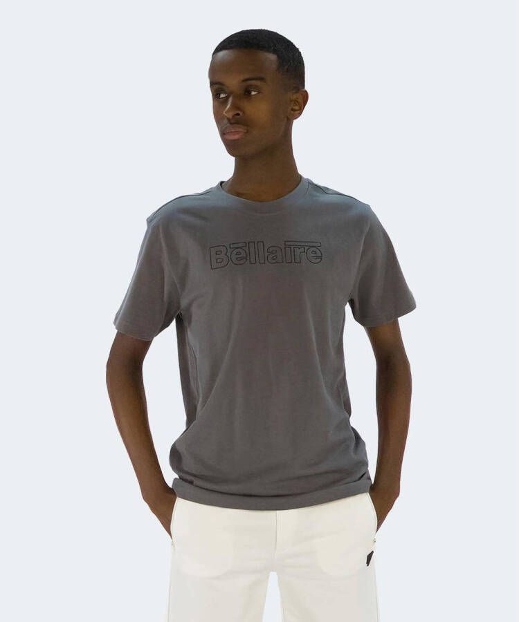 Bellaire T-shirt met logo grijsgroen