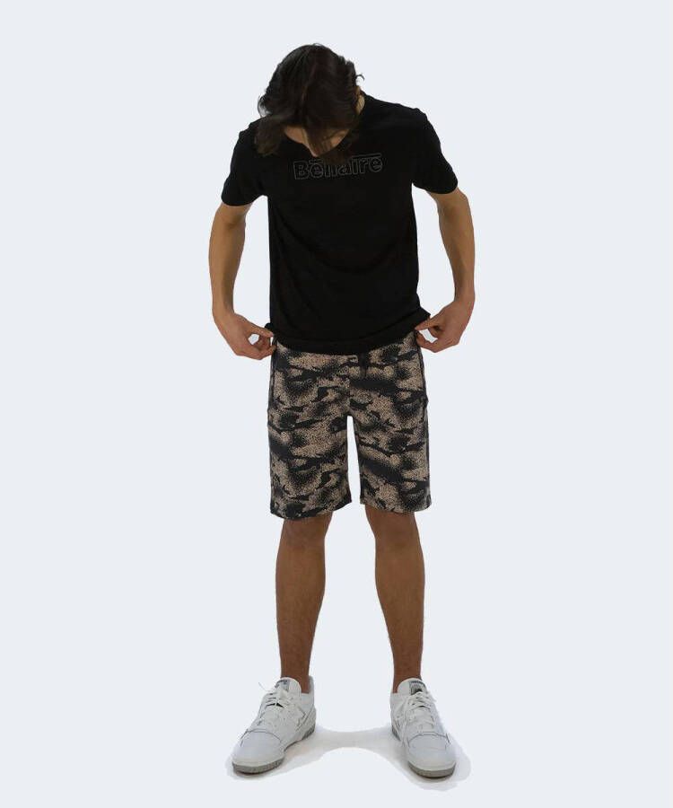 Bellaire T-shirt met logo zwart Jongens Stretchkatoen Ronde hals Logo 122 128
