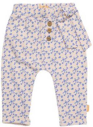 BESS baby gebloemde regular fit broek roze blauw Meisjes Katoen Bloemen 62