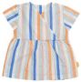 BESS baby gestreept T-shirt blauw oranje groen wit Meisjes Katoen V-hals 50 - Thumbnail 1