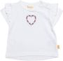 BESS baby T-shirt met hartjes en ruches wit Meisjes Katoen Ronde hals Hartjes 56 - Thumbnail 1