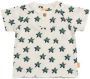 BESS baby T-shirt met sterren wit groen Jongens Katoen Ronde hals Sterren 50 - Thumbnail 1