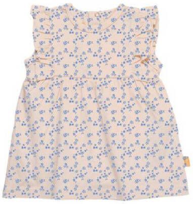 BESS gebloemde baby jurk roze blauw Meisjes Katoen Ronde hals Bloemen 80