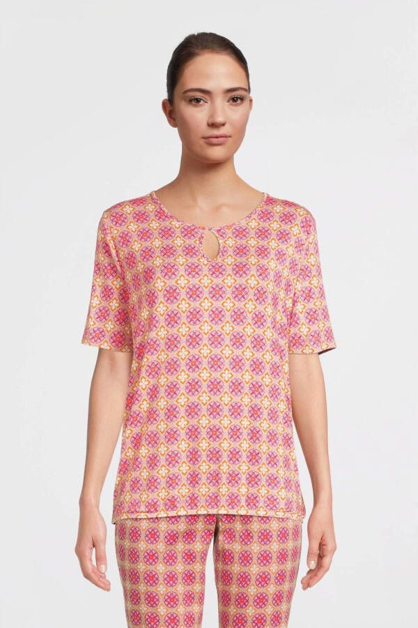 Betty Barclay top met all over print zand roze