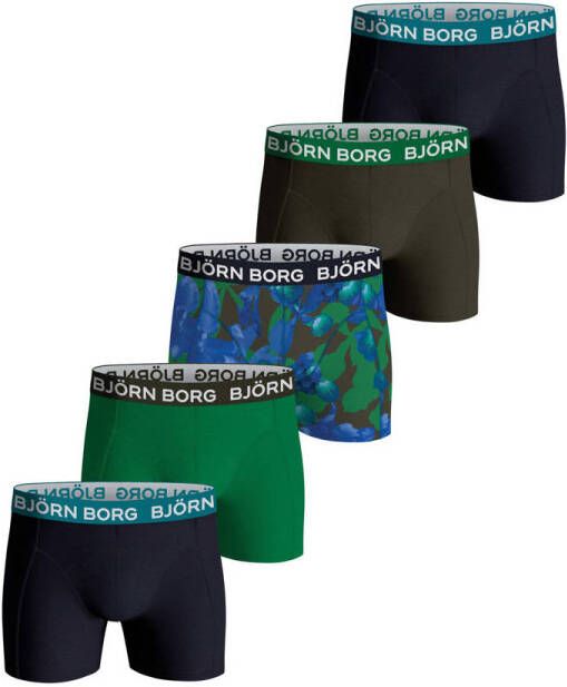 Björn Borg boxershort set van 5 zwart groen blauw