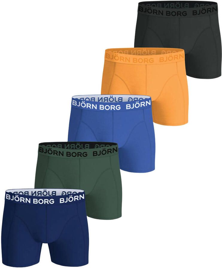 Björn Borg boxershort blauw groen geel (set van 5)