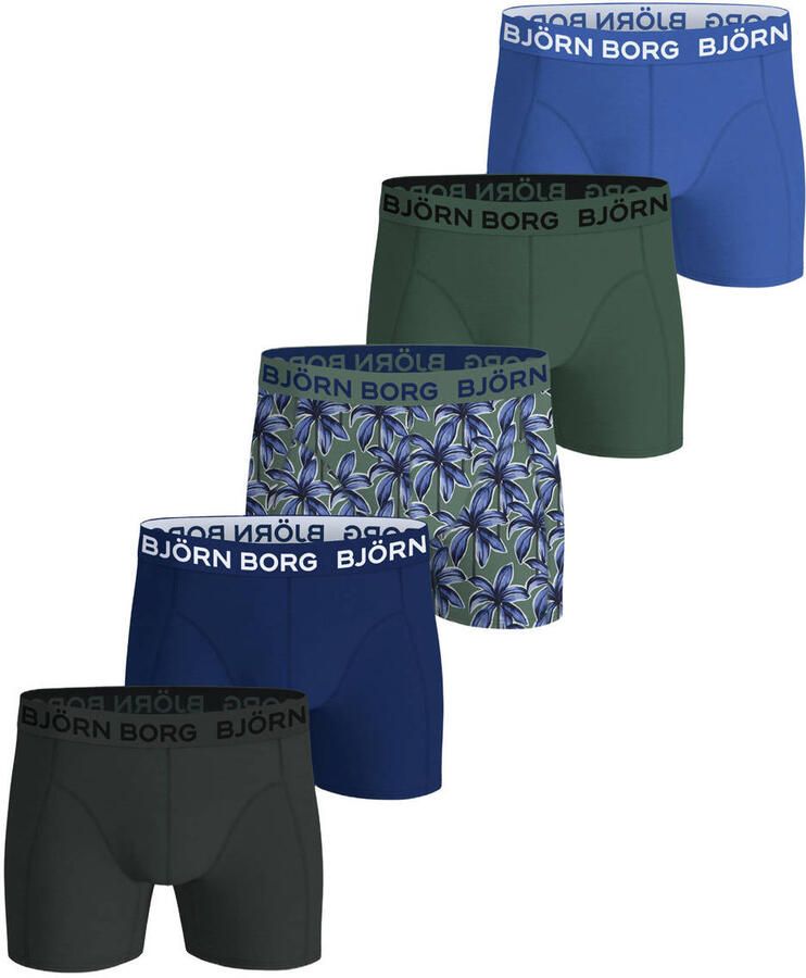 Björn Borg boxershort groen blauw (set van 5)