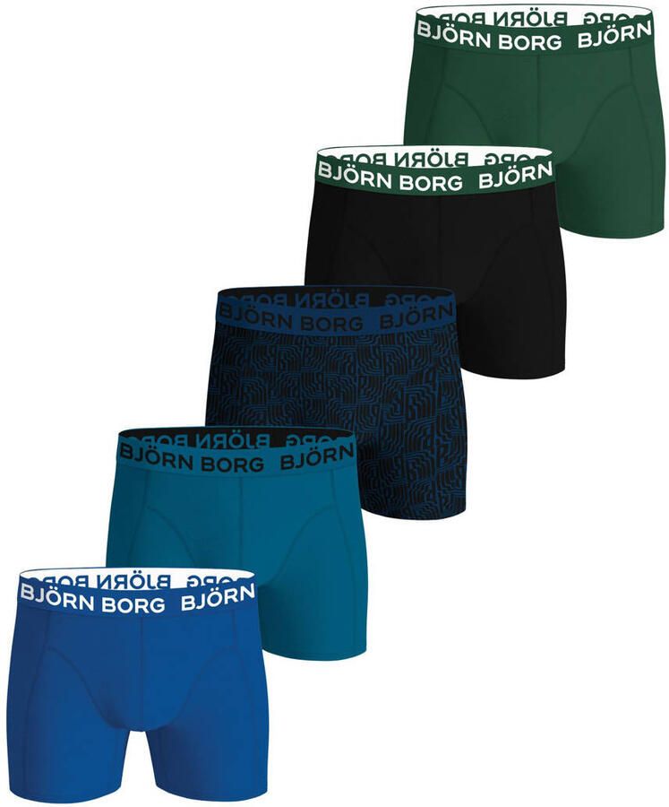 Björn Borg boxershort set van 5 blauw zwart groen