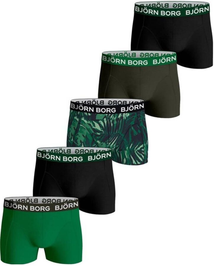 Björn Borg boxershort set van 5 groen zwart - Foto 1