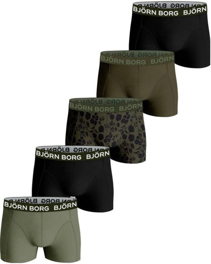 Björn Borg boxershort set van 5 groen zwart
