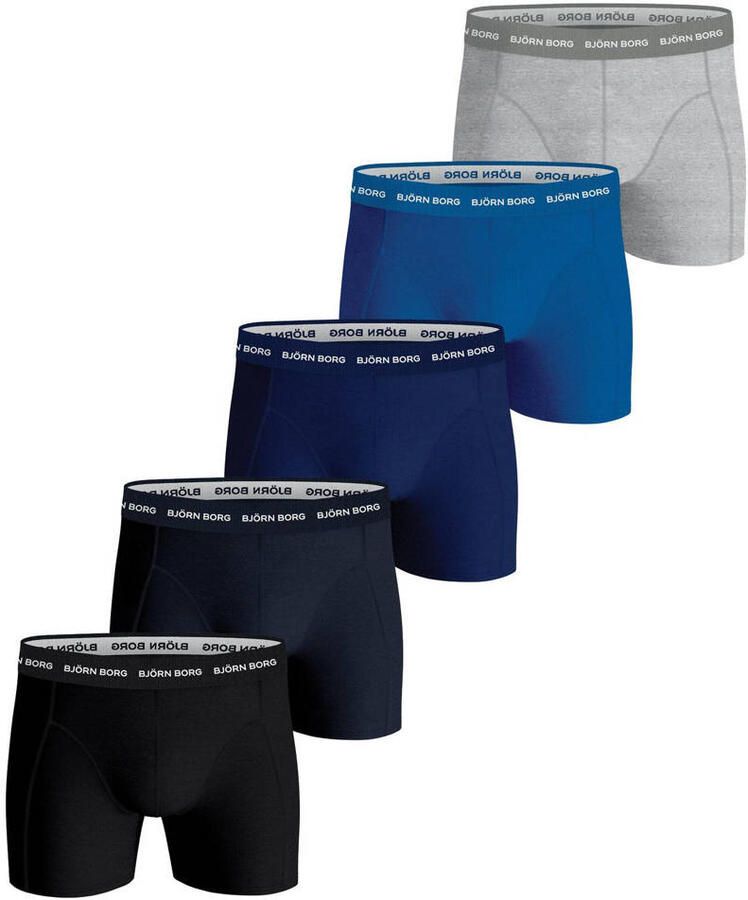 Björn Borg Boxers Cotton Stretch 5-Pack Blauw grijs