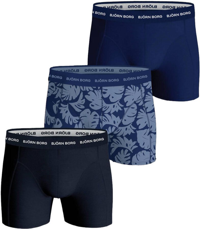 Björn Borg boxershorts blauw donkerblauw (set van 3)