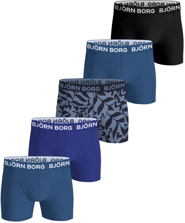 Björn Borg boxershorts blauw donkerblauw (set van 5)