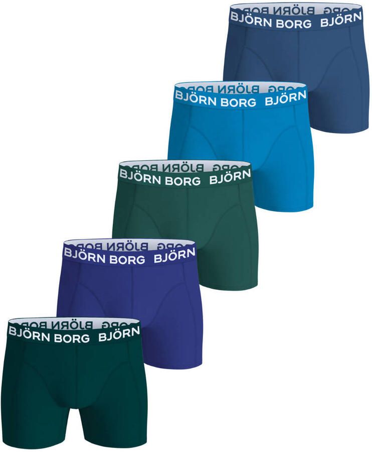 Björn Borg boxershorts blauw groen (set van 5)