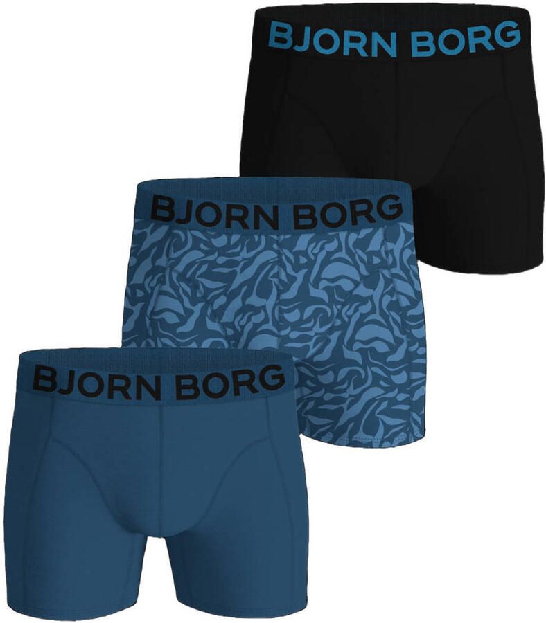 Björn Borg boxershorts blauw zwart (set van 3)