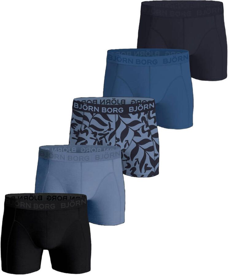 Björn Borg boxershorts blauw zwart (set van 5)