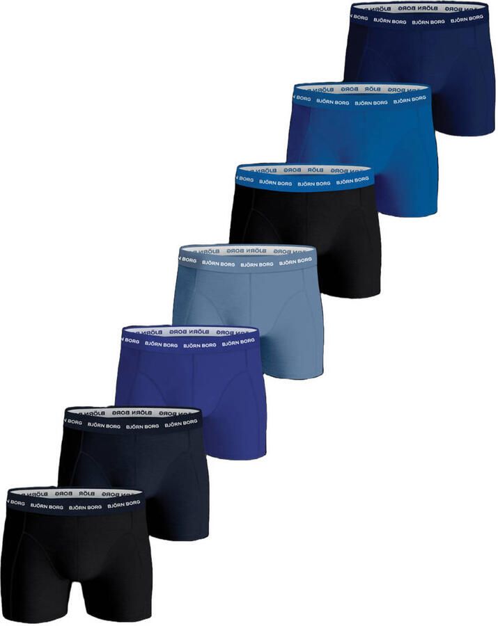 Björn Borg boxershorts blauw zwart (set van 7)