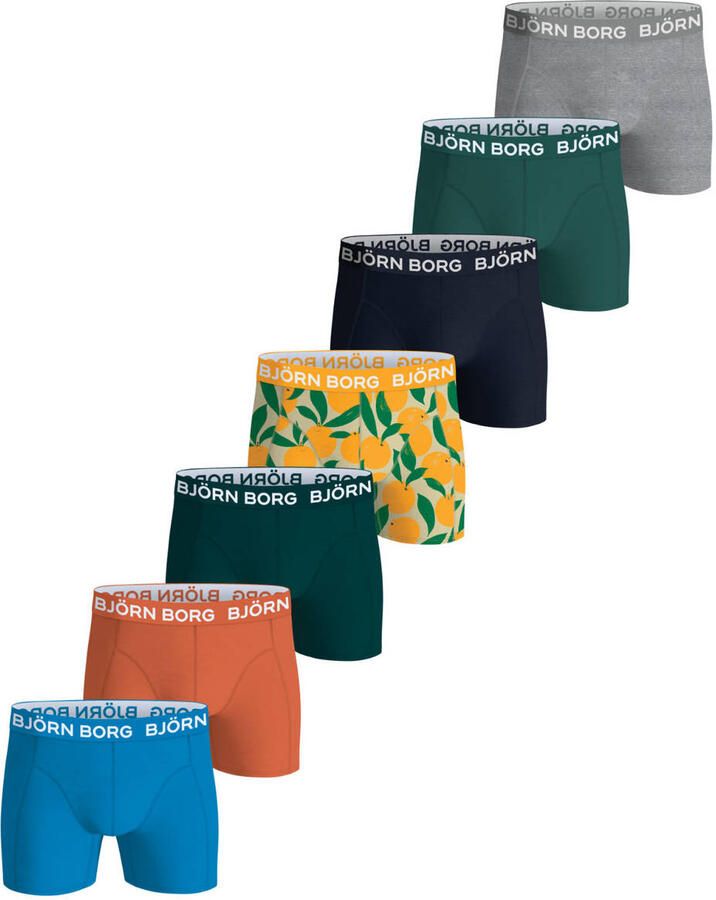 Björn Borg boxershorts geel meerkleurig (set van 7)