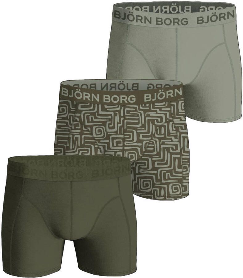 Björn Borg boxershorts groen (set van 3)