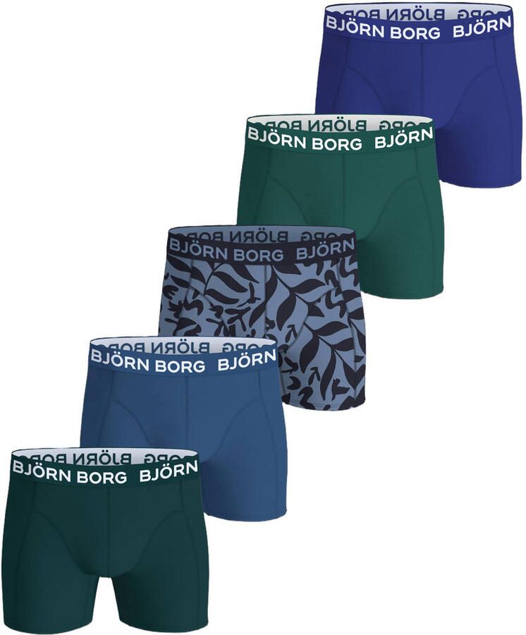 Björn Borg boxershorts groen blauw (set van 5)
