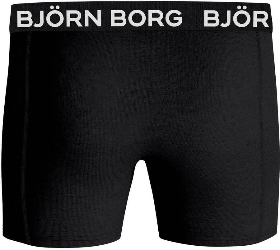 Björn Borg boxershorts zwart (set van 2) Jongens Stretchkatoen Effen