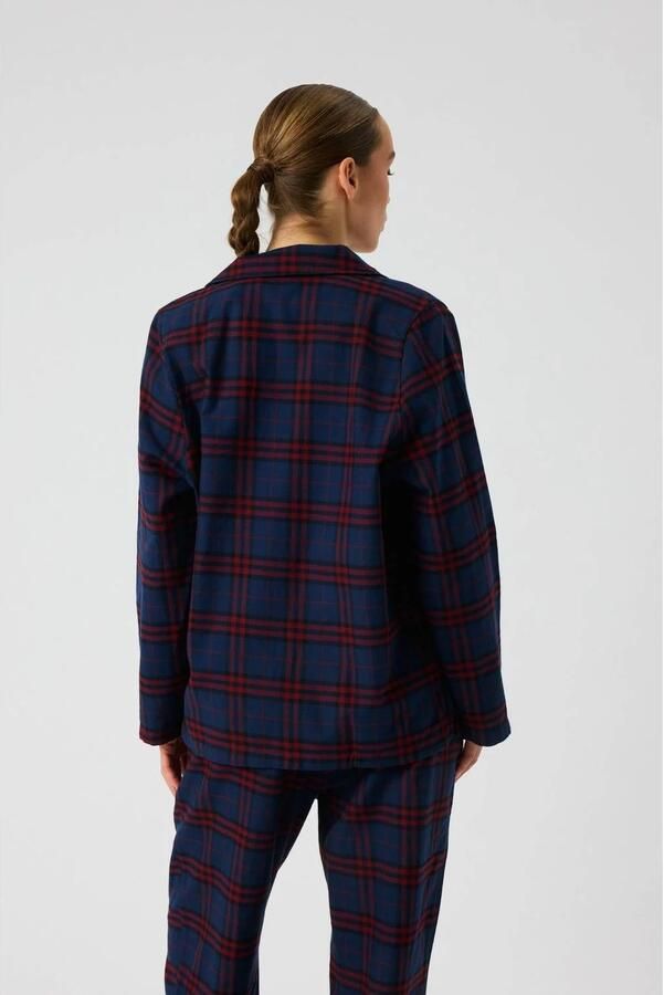 Björn Borg flanel pyjama set donkerblauw rood - Foto 2