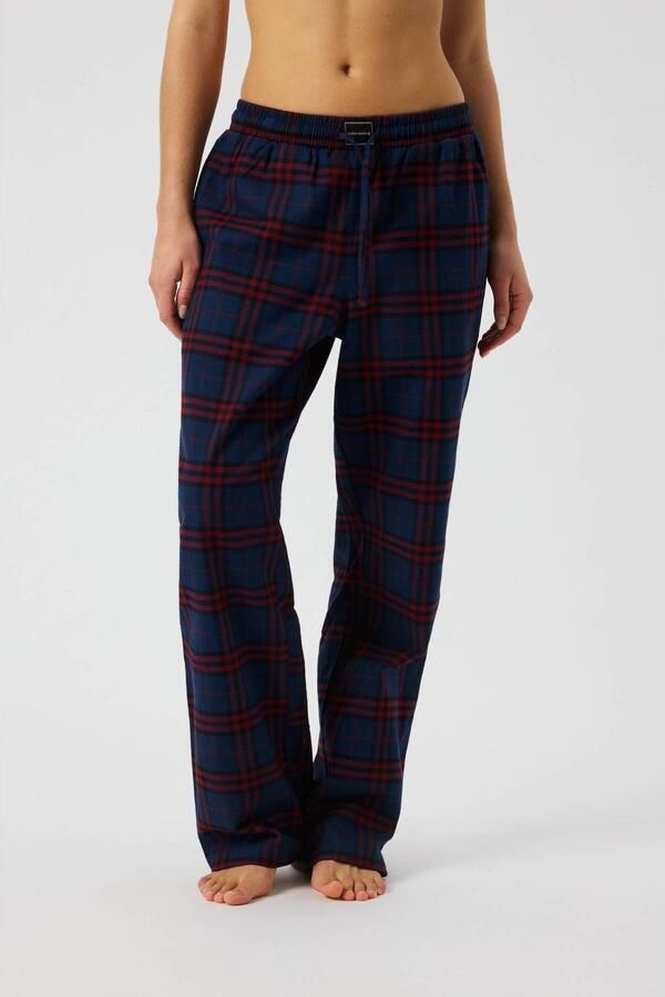 Björn Borg flanel pyjama set donkerblauw rood - Foto 3