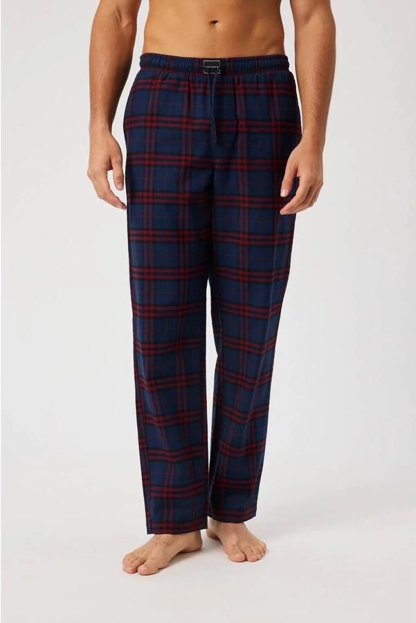 Björn Borg flanel pyjama set donkerblauw rood - Foto 2