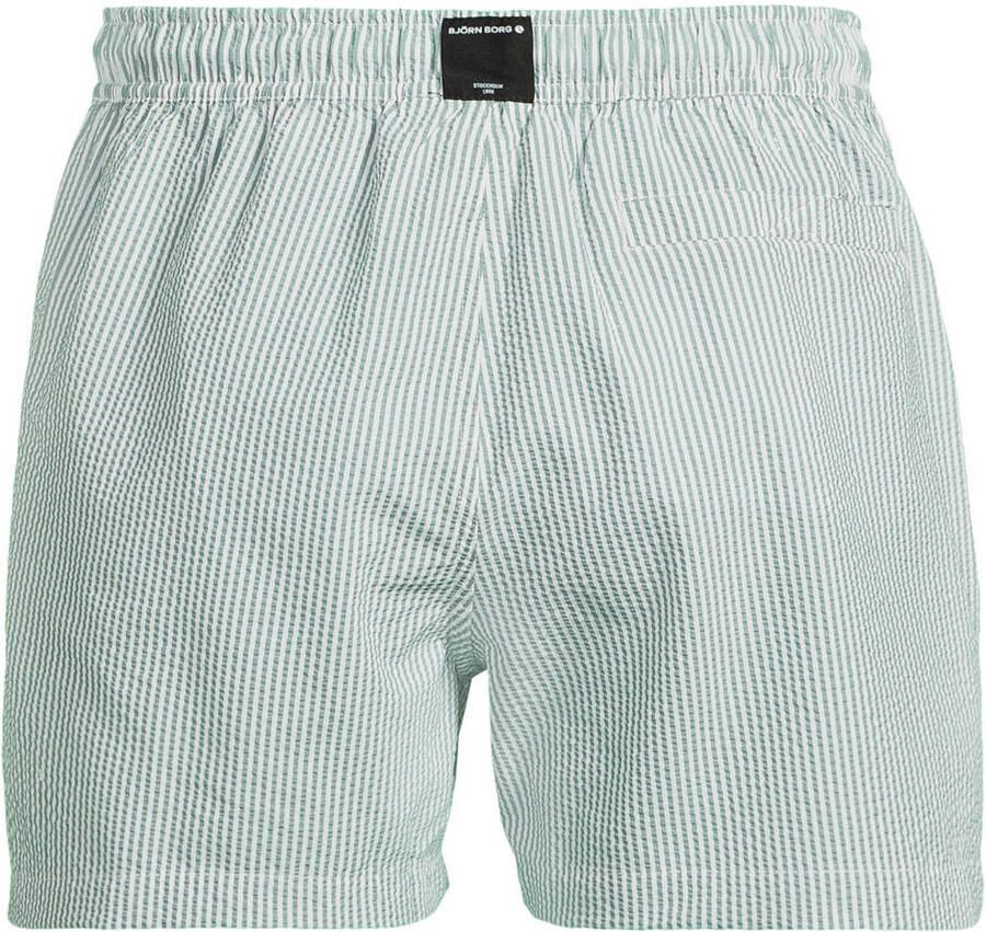 Björn Borg seersucker zwemshort groen wit - Foto 2