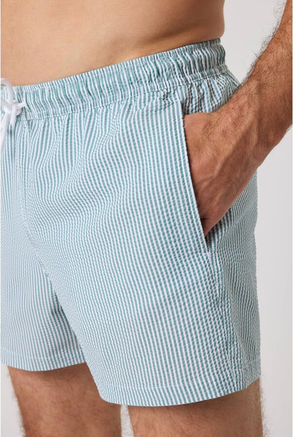 Björn Borg seersucker zwemshort groen wit - Foto 3
