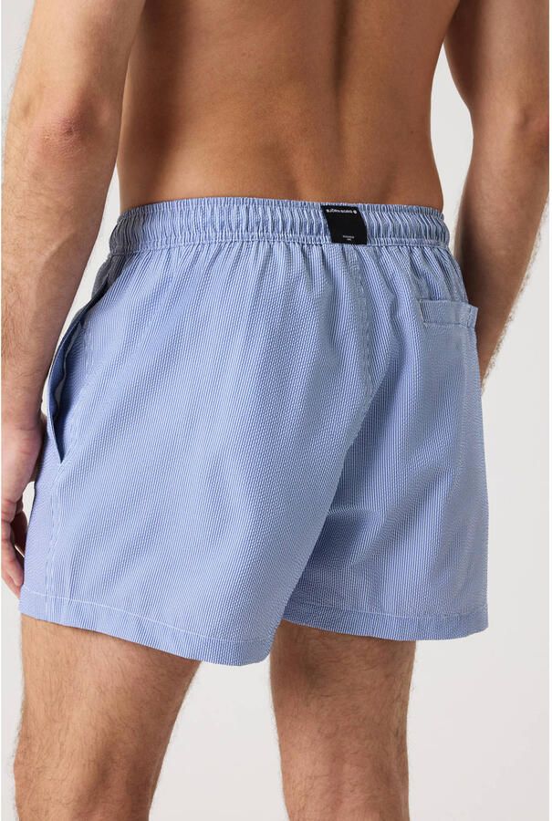 Björn Borg seersucker zwemshort lichtblauw wit