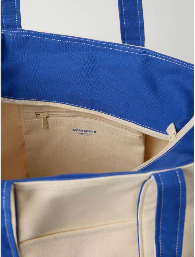 Björn Borg shopper Ace Canvas beige blauw - Foto 2