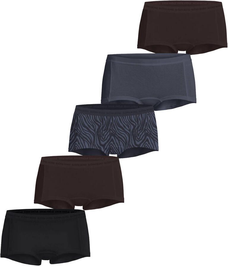Björn Borg short blauw zwart bruin (set van 5)