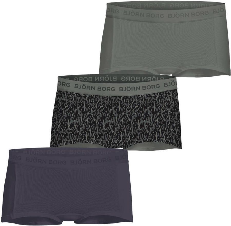 Björn Borg short groen antraciet (set van 3)