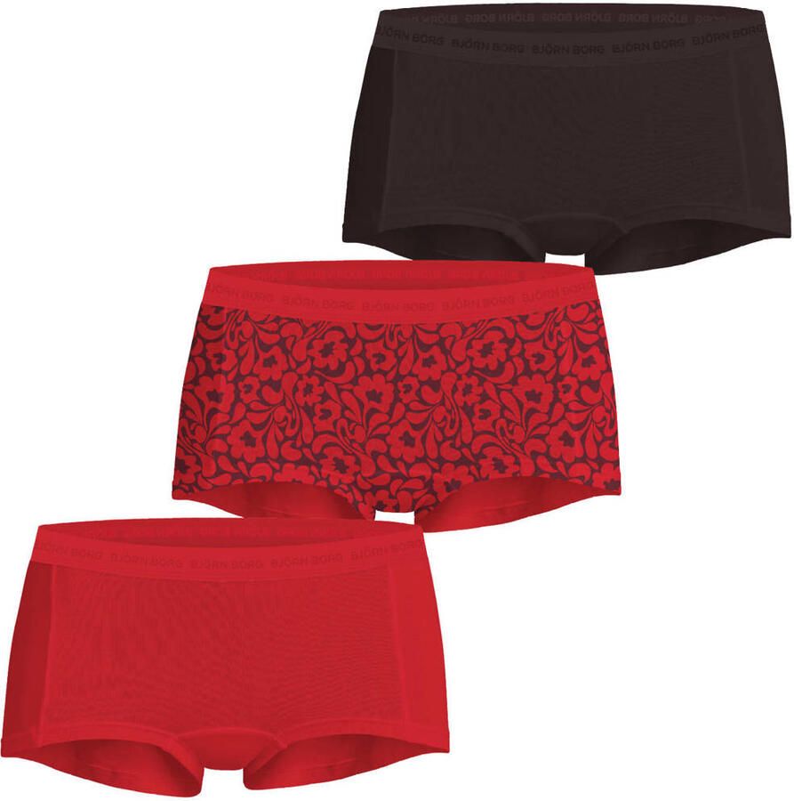 Björn Borg short rood bruin (set van 3)
