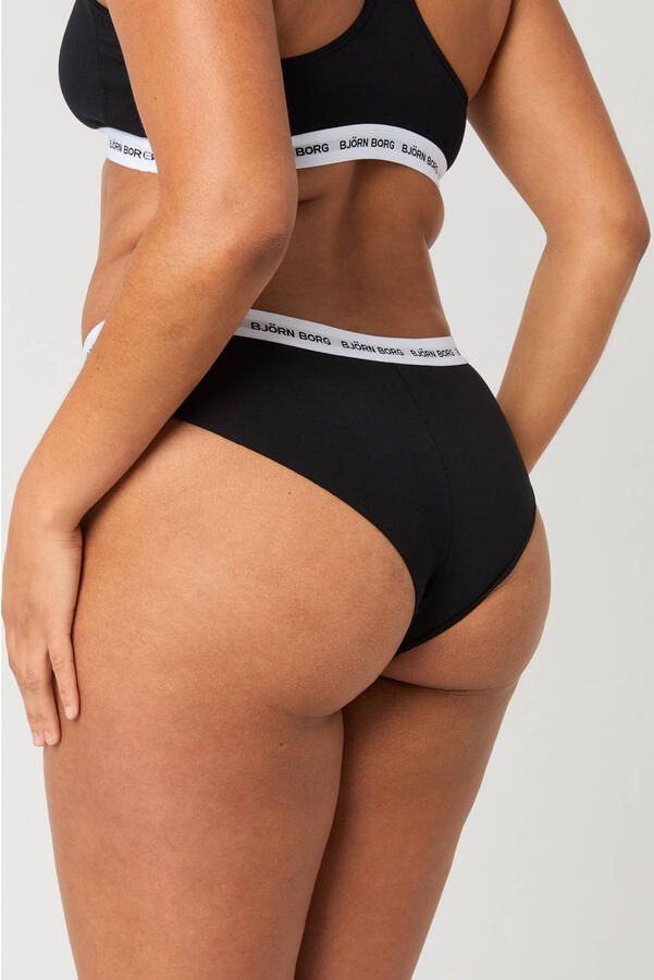 Björn Borg Slips Culotte taille haute femme Logo Brief (x3)