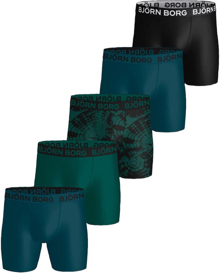 Björn Borg sportboxer groen petrol zwart (set van 3)