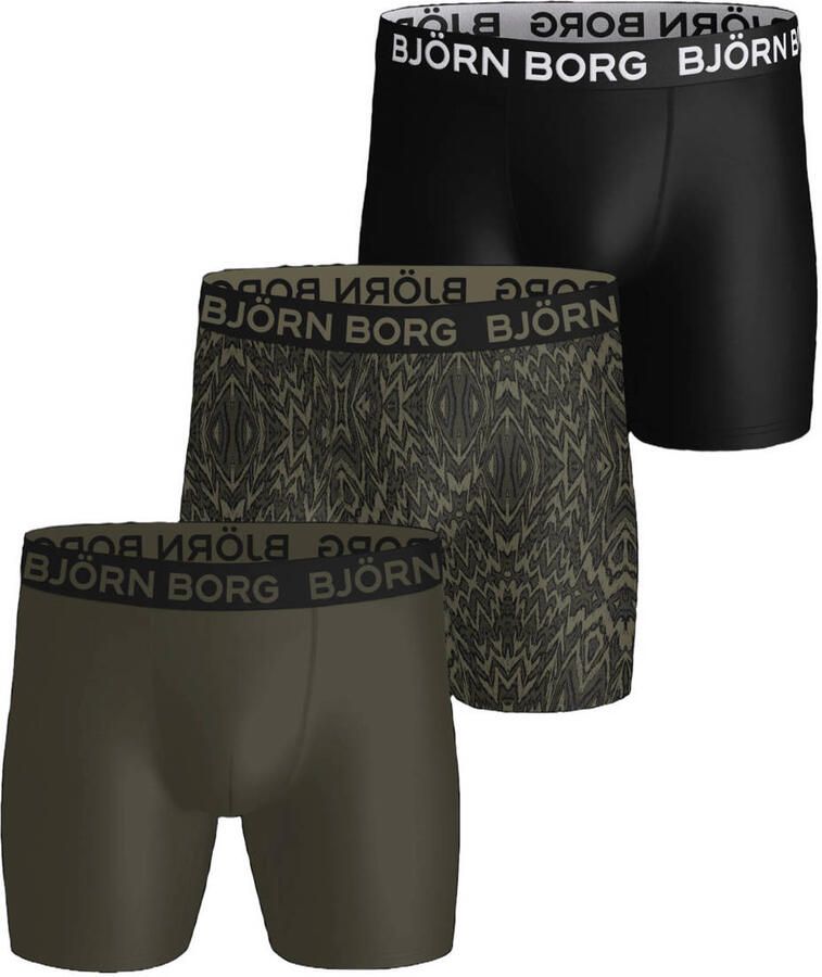 Björn Borg sportboxer groen zwart (set van 3)