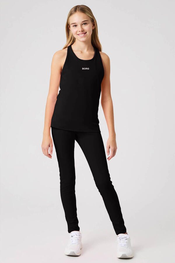 Björn Borg sporttop met logo zwart
