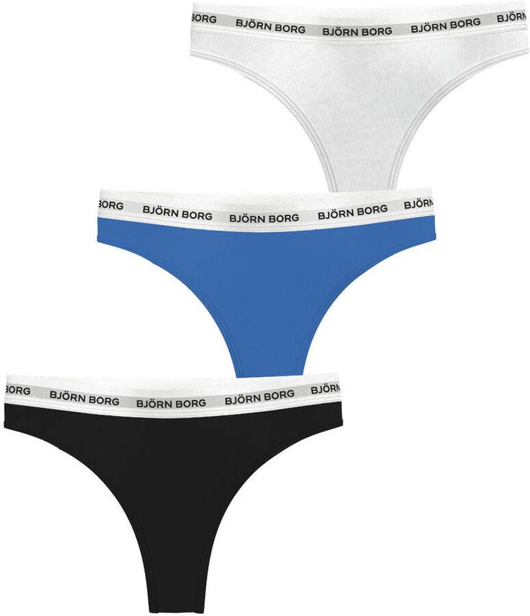 Björn Borg string (set van 3) blauw wit zwart